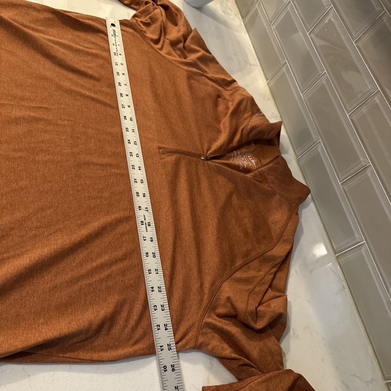 L.L. Bean Comfort Pullover Mens Rust Lightweight 1/4 Zip Performance Shirt Sz XL gallery
