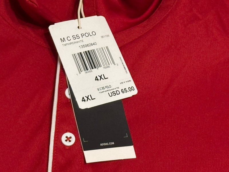 Men’s Adidas Aero ready Short Sleeve Red Colored Shirt 4xl gallery
