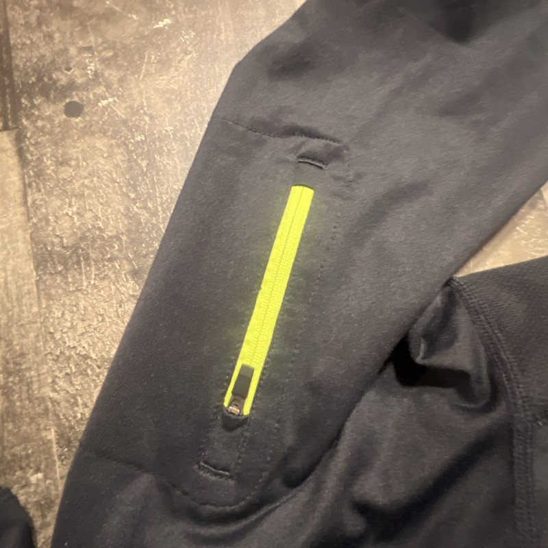 FILA Sport Men’s XL Performance 1/4 Zip Pullover Black Neon Yellow Athletic Top gallery