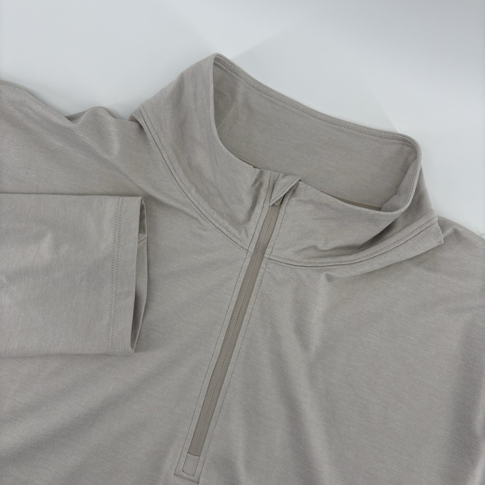 All In Motion Men's XXL Stone Long Sleeve Athletic 1/4 Zip Pullover gallery