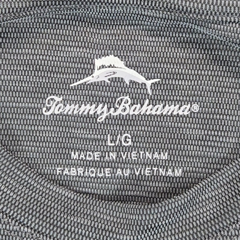 Tommy Bahama Men Long Sleeve Performance Tee Dark Gray Large gallery