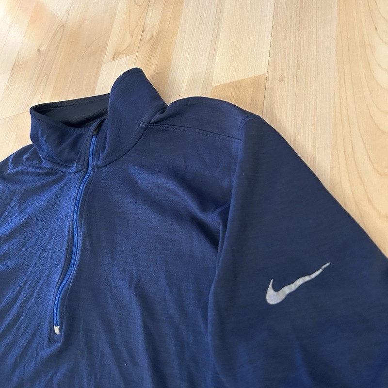 Nike Running Dri Fit 1/3 Zip Shirt Long Sleeve Reflective Men’s L 746786-480 gallery