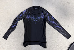 Men’s BreatheDivinity black/purple/blue long-sleeve Compression Shirt XL