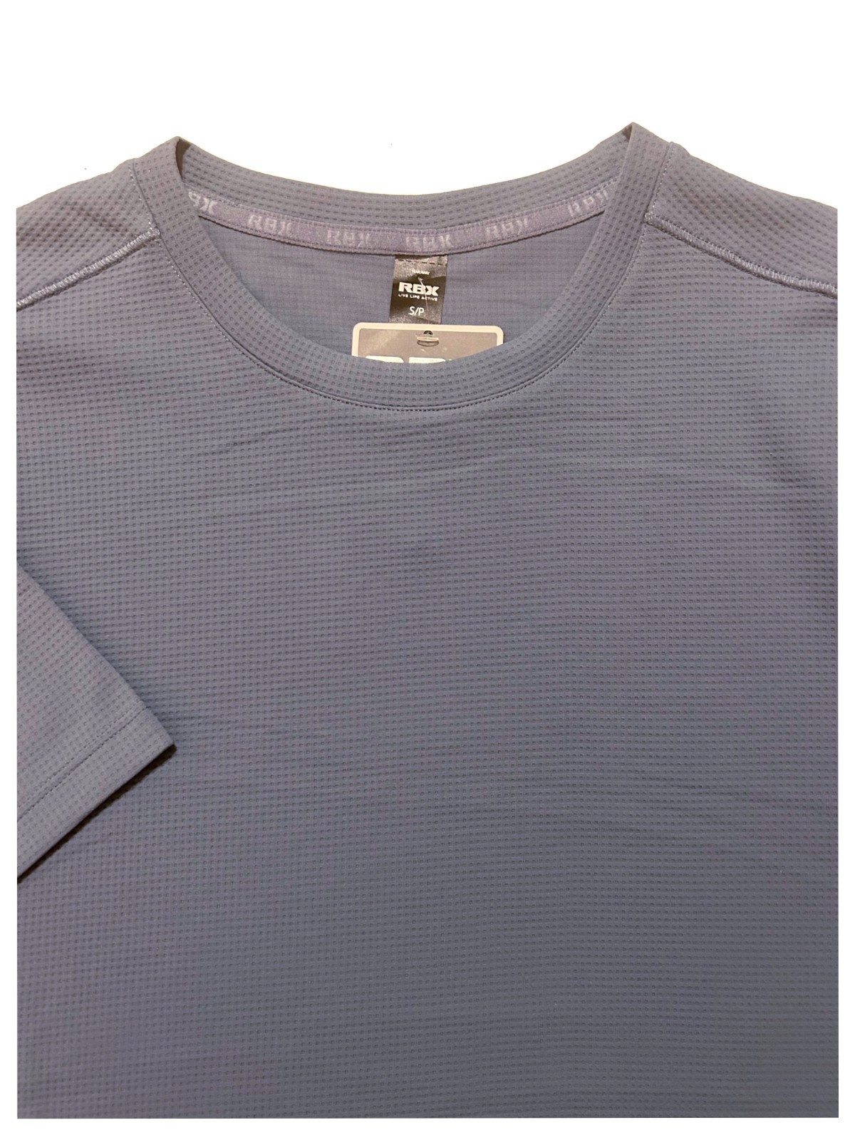 RBX Men's Short Sleeve Polyester Waffle Crew Neck Tee T-shirt, S gallery