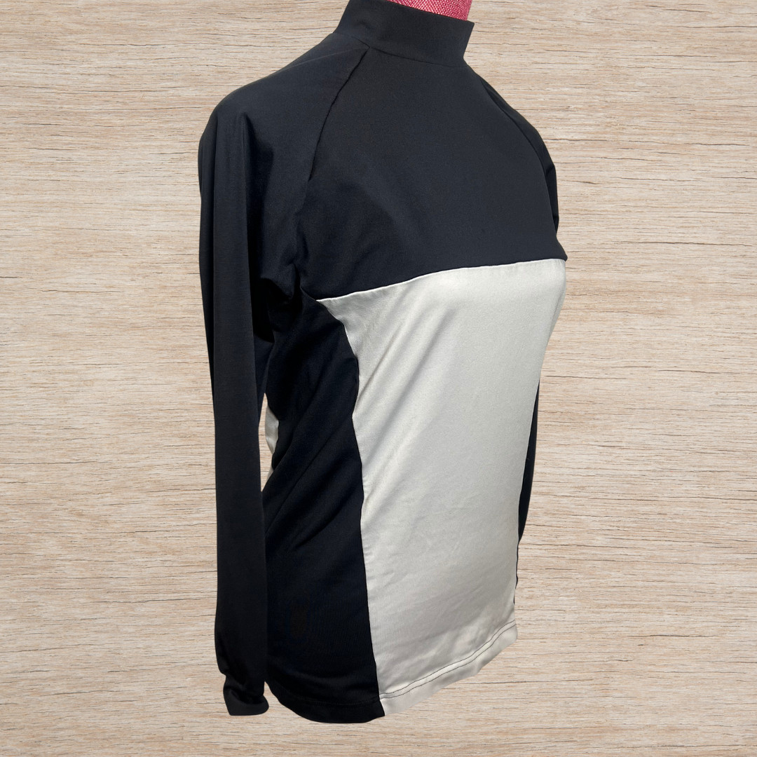 VINTAGE Mizuno Performance Long Sleeve Shirt Men’s Small Black White 90s Gym gallery