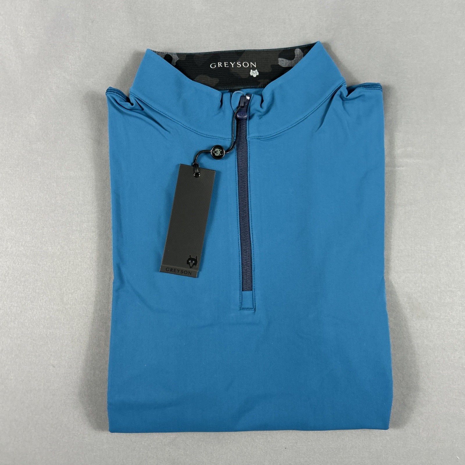 Greyson Golf Pullover Tate 1/4 Zip Medium Sea Turtle Polyamide NWT MSRP $138 gallery