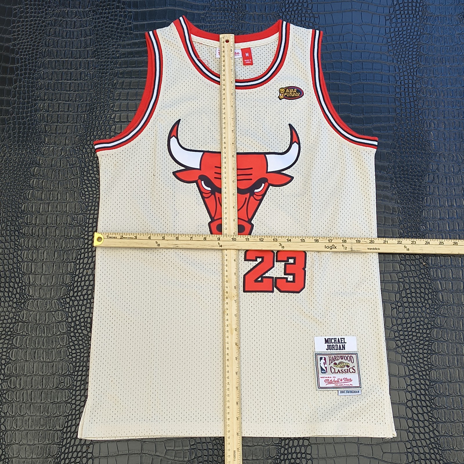 Rare Original Mitchell & Ness Authentic NBA Finals Michael Jordan Bulls Jersey gallery