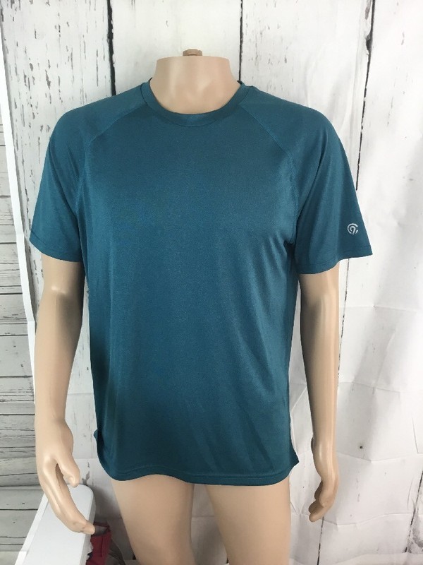 Champion Tee Shirt Men L Athletic Performance Running Short Sleeve Heather Green gallery