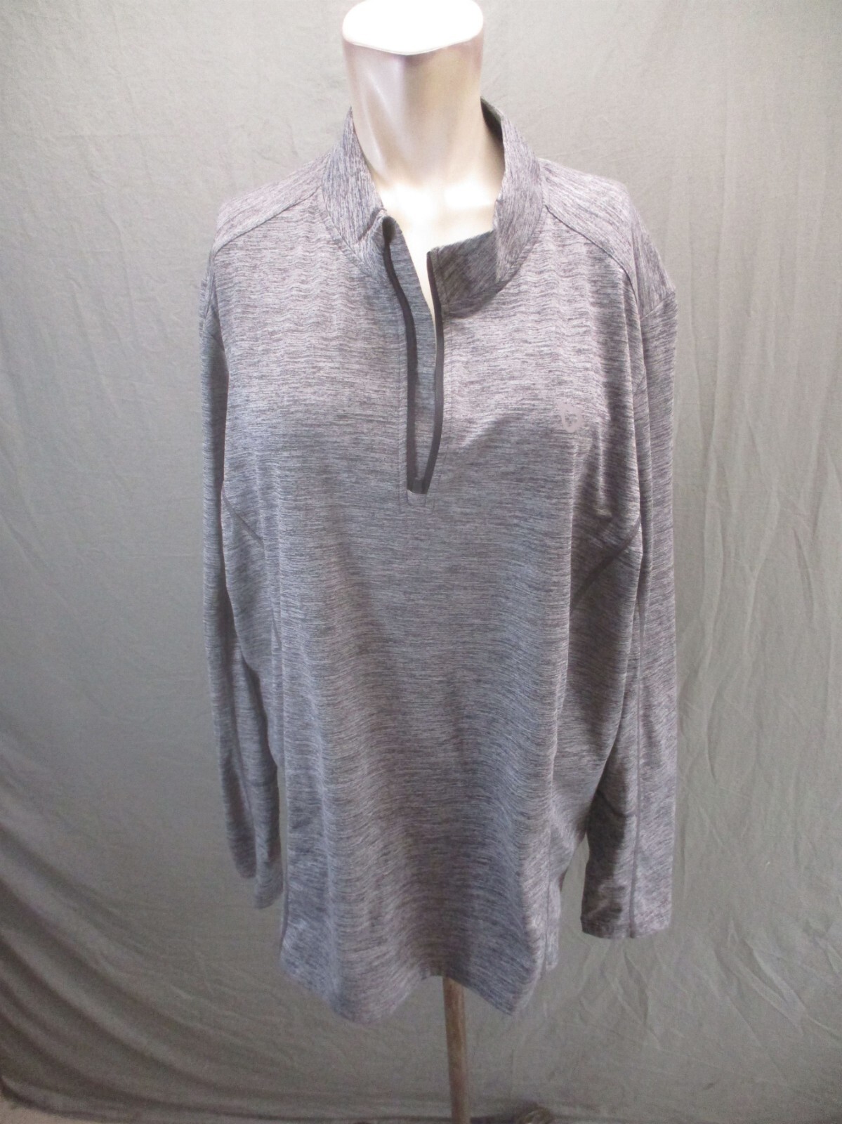 BALEAF Size XL Mens Gray 1/2 Zip Stand Collar Breathable Athletic Pullover 474 gallery