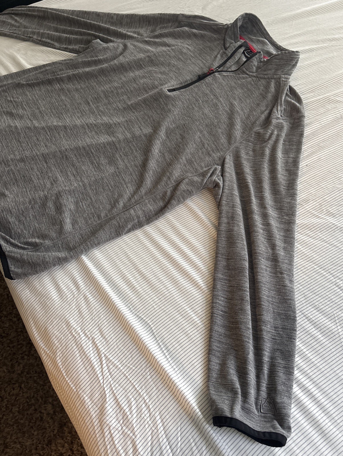 Avalanche Men's Quarter Zip Stand Up Collar Size XL Grey gallery