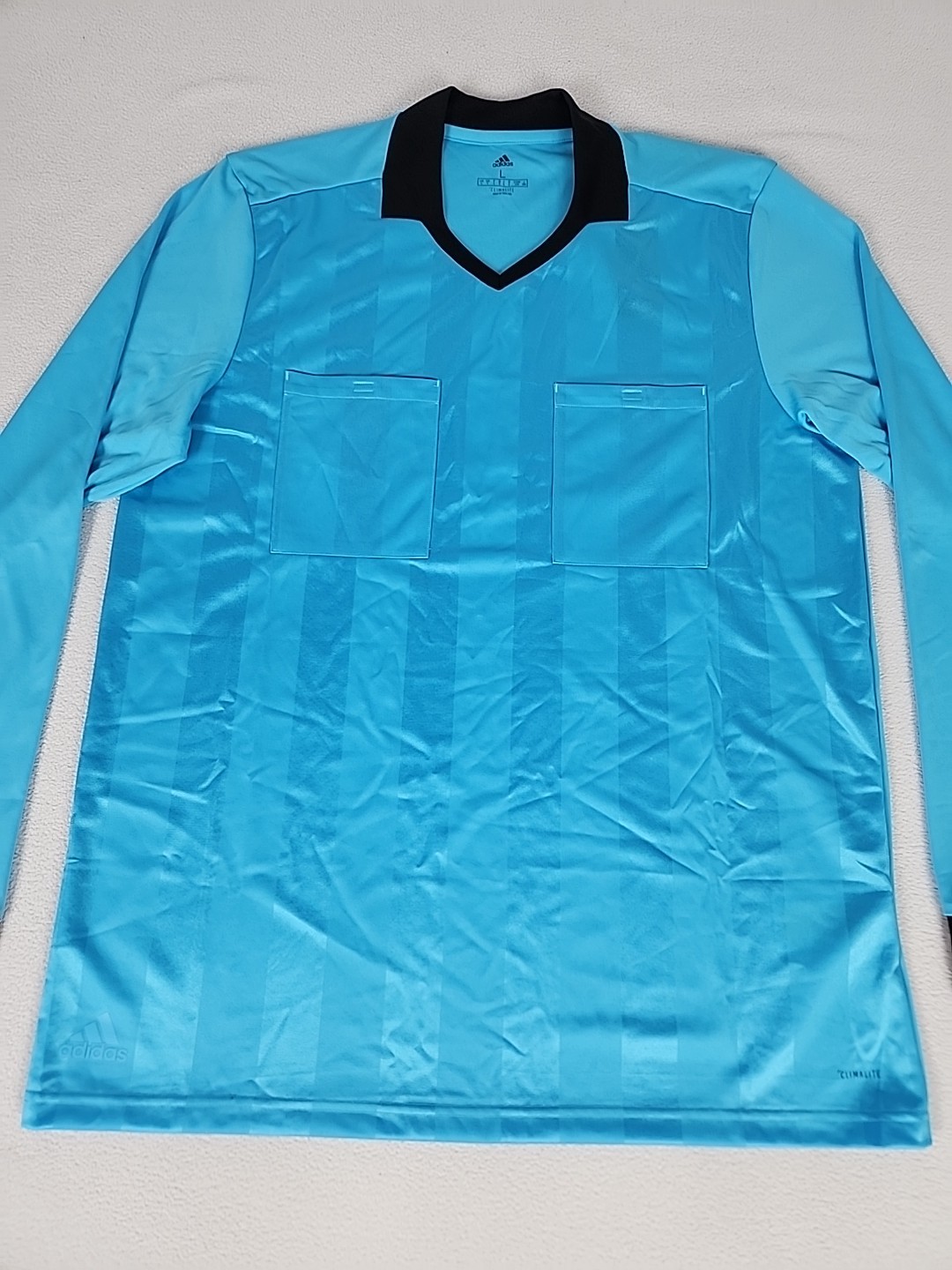 Adidas Climalite Long Sleeve Referee Jersey Men's Size L Blue Pockets CV6323 gallery