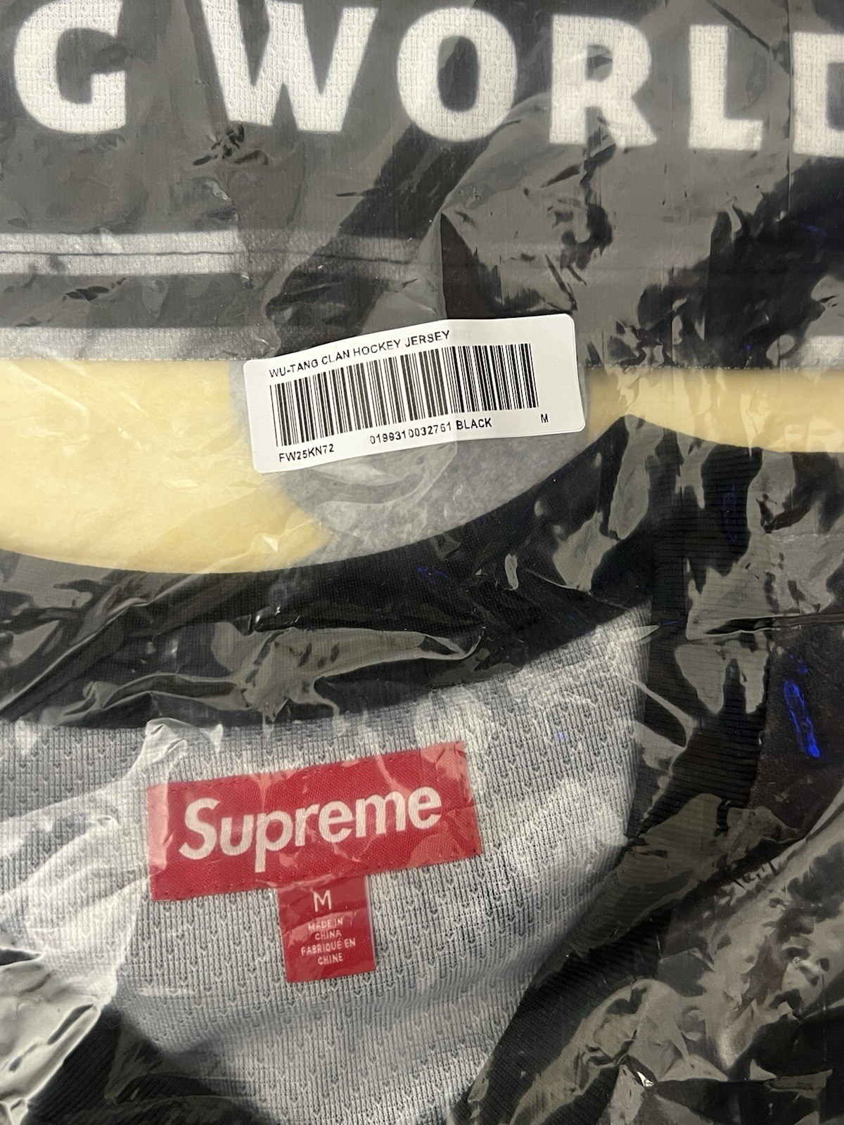 Supreme FW25 Wu Tang Clan Music Hockey Jeresy Black Size Medium New IN HAND gallery