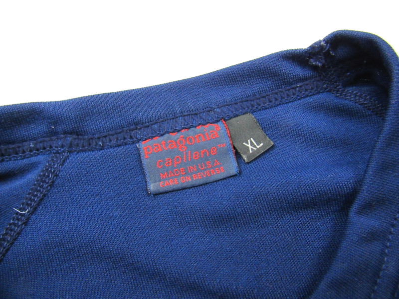 Vtg 90s Patagonia Capilene Long Sleeve Shirt Mens XL Blue Base Layer USA Made gallery
