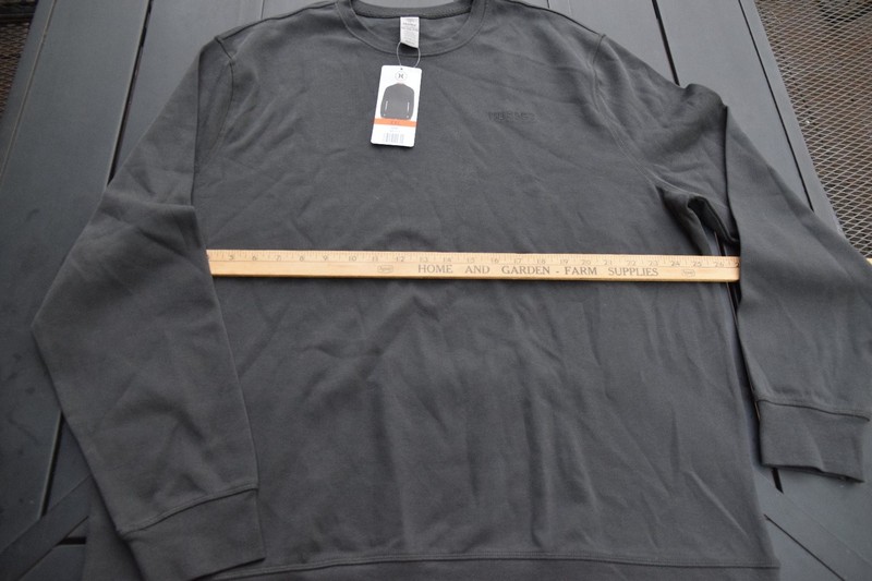 Hurley Activewear Top Men's Gray XXL Cotton Blend Crewneck Long Sleeve gallery