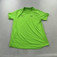 Nike Shirt Mens Large Green AeroReact Rafa Slam Crew Tennis Slim Fit CI9152