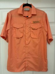 The Land & Ocean Co Mens S Coral Fishing Shirt Short Sleeve Vent Back