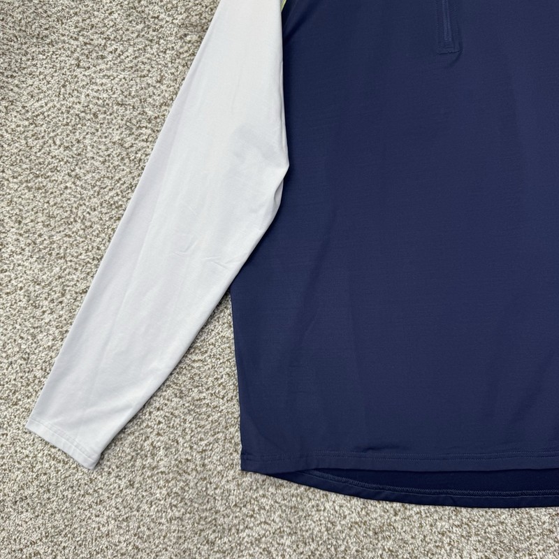 Peter Millar Perth 1/4 Zip Pullover Mens L Crown Sport Performance Blue White gallery