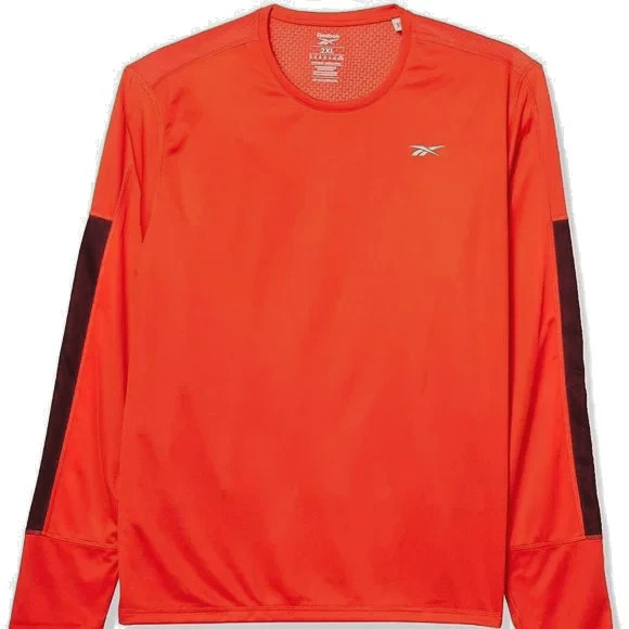 Reebok Men's Running Essentials Long Sleeve Tee, Instinct Red, NWT, Authentic gallery