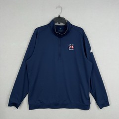 Adidas Pullover Mens XL Blue Quarter Zip Golf Athletic USA Canada Can Am Matches