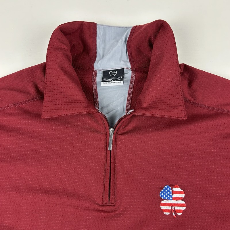 Nike Golf Sphere React Mens 1/4 Zip Pullover Shirt Sz Large Clover USA Flag gallery