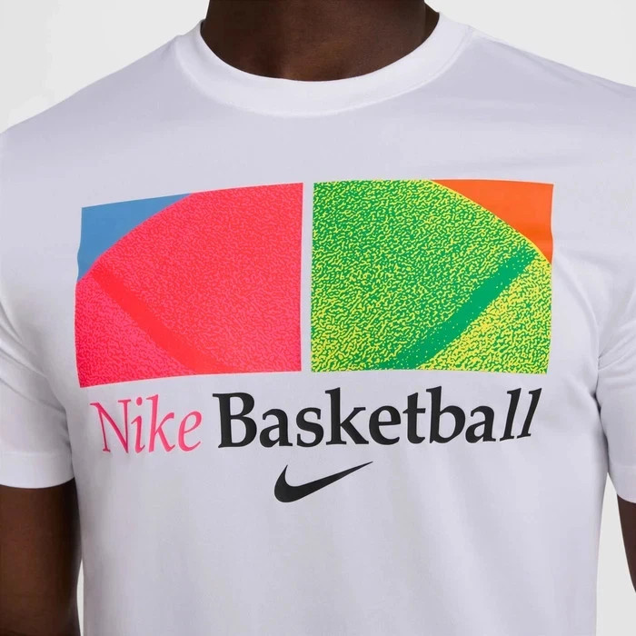 NEW Nike Men's White Multi Dri-FIT Basketball T-Shirt (HJ3354-100) LARGE gallery