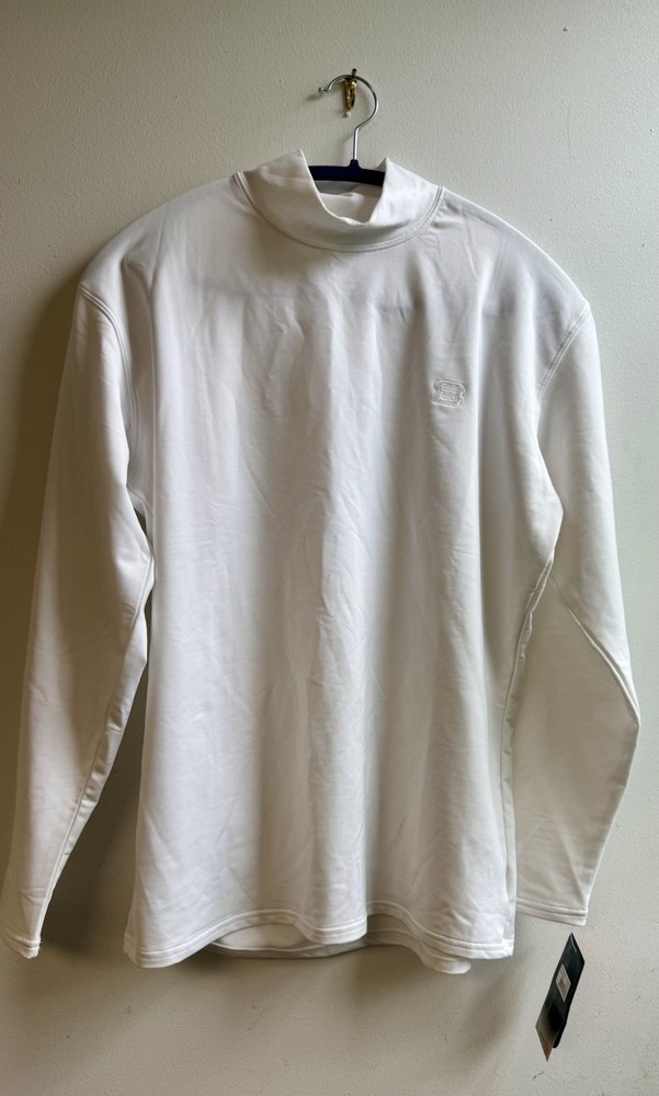 Layer 8 Performance White Mock T-neck Shirt – Men - XL but more like M