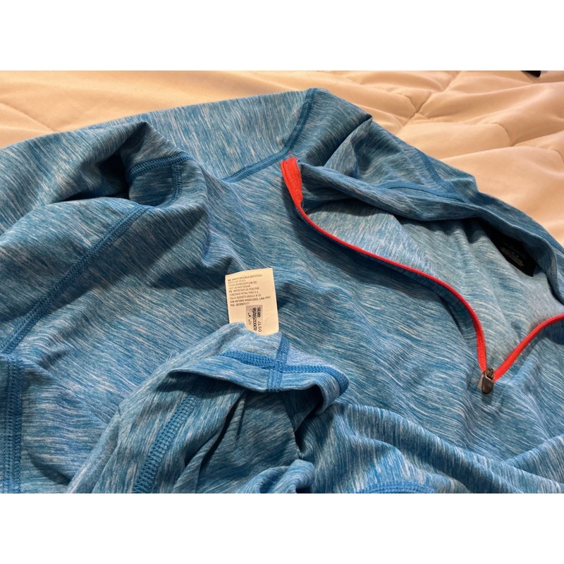 American Eagle AE Active 360 Extreme Flex Quarter Zip Pullover Blue Mens Large gallery