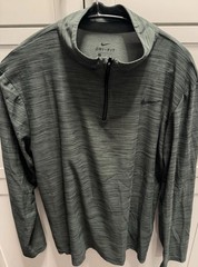 Nike Dri-FIT lightweight Performance 1/4 Zip Long Sleeve Green and Black Jacket