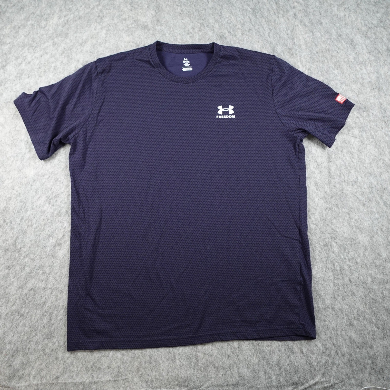 Under Armour Top Mens Large Navy Freedom Stars Graphic Short Sleeve Veterans Day gallery