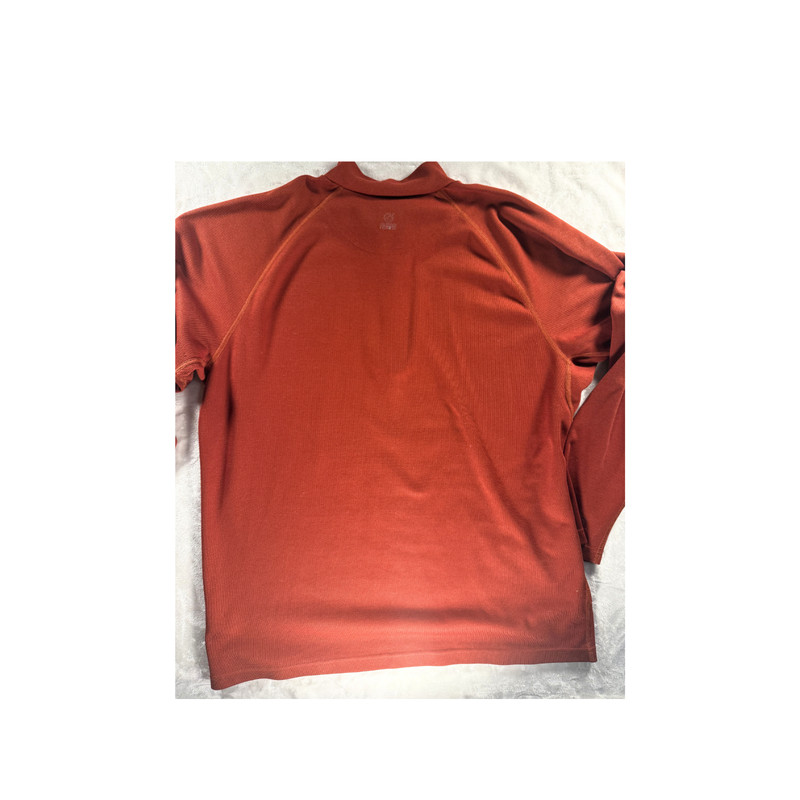 The North Face Mens XXL Orange Gray FlashDry 1/4 Zip Pullover Active Shirt gallery