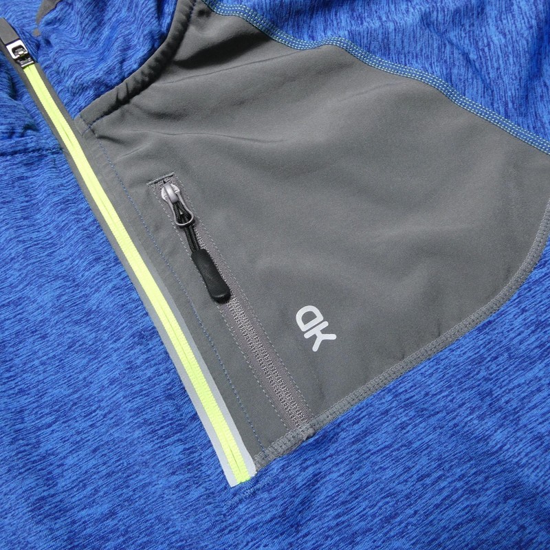 Dk Pullover Mens Medium Blue 1/4 Zip Long Sleeve Running Athletic Shirt Top gallery