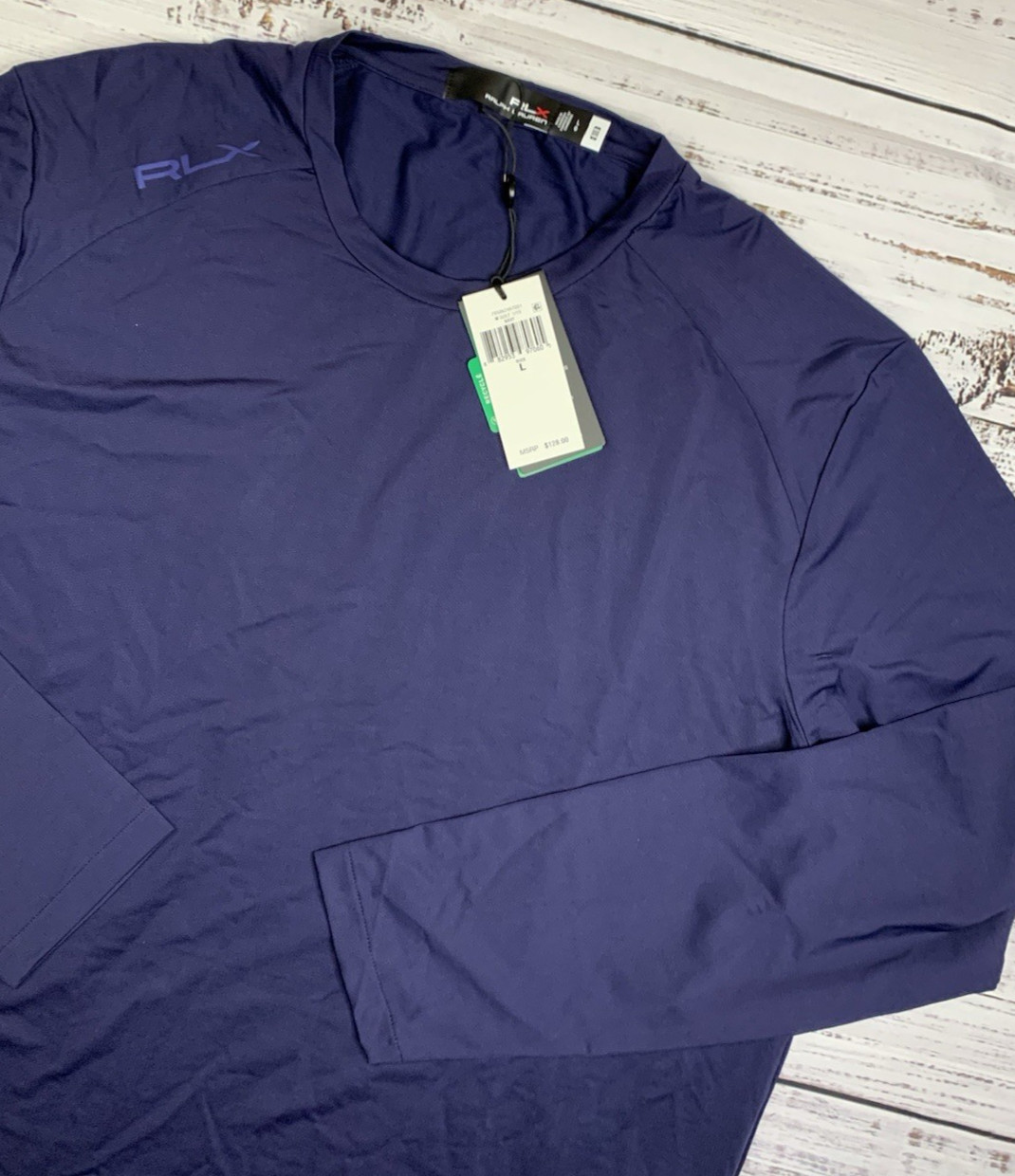 Ralph Lauren RLX Performance Long Sleeve Mesh Shirt (Navy Blue) Large Men NEW gallery