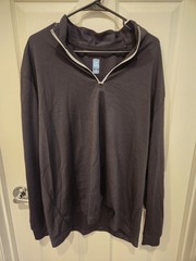PGA Tour Golf Pullover Mens XL Performance Quarter Zip Black Active Perry Ellis