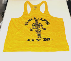 Vintage Gold’s Gym EXTRA LARGE BRIGHT YELLOW Muscle Tank Top PRE-LOVED EXCELLENT