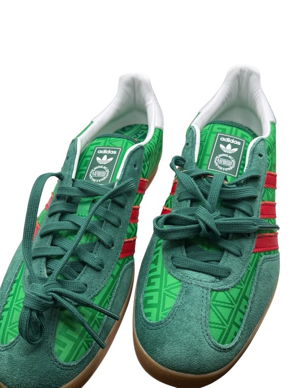 Adidas Gazelle Indoor Sneakers Green Red Size 11.5 US gallery