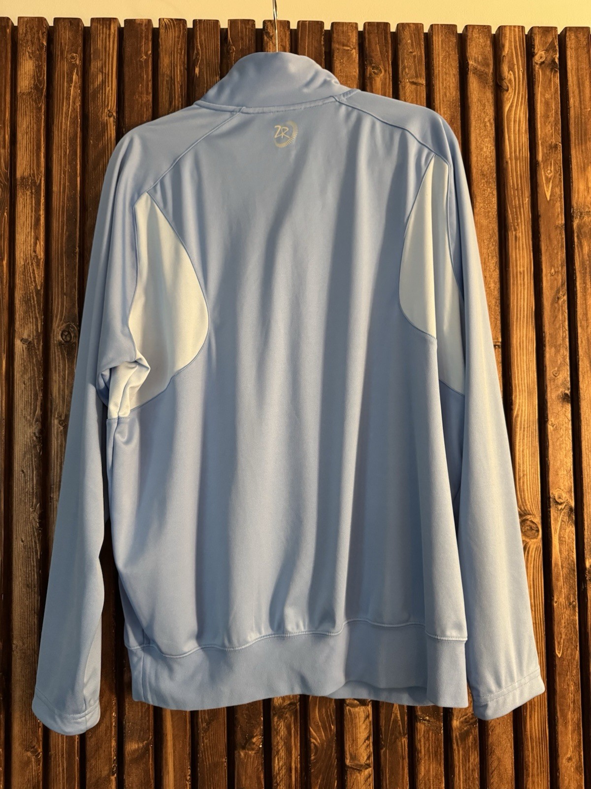 Zero Restriction Performance Golf Quarter Zip, Mens Large, Light Blue gallery