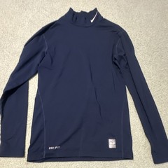 Nike Pro Combat Dri-FIT Men’s Compression Mock Neck Long Sleeve Blue M