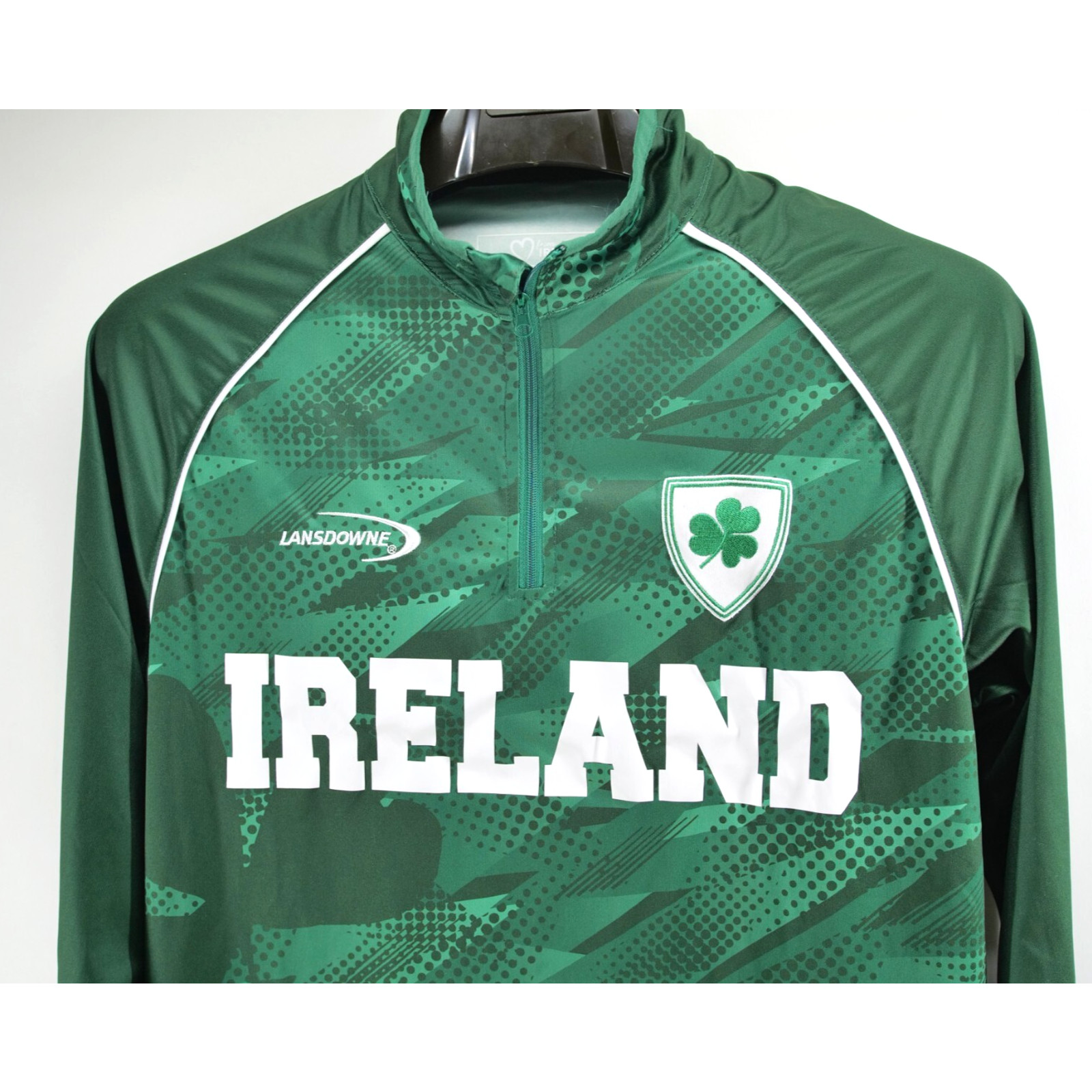 Lansdowne Ireland 1/4 Zip Rugby Jersey Shamrock Size Medium Drylans Shamrock gallery