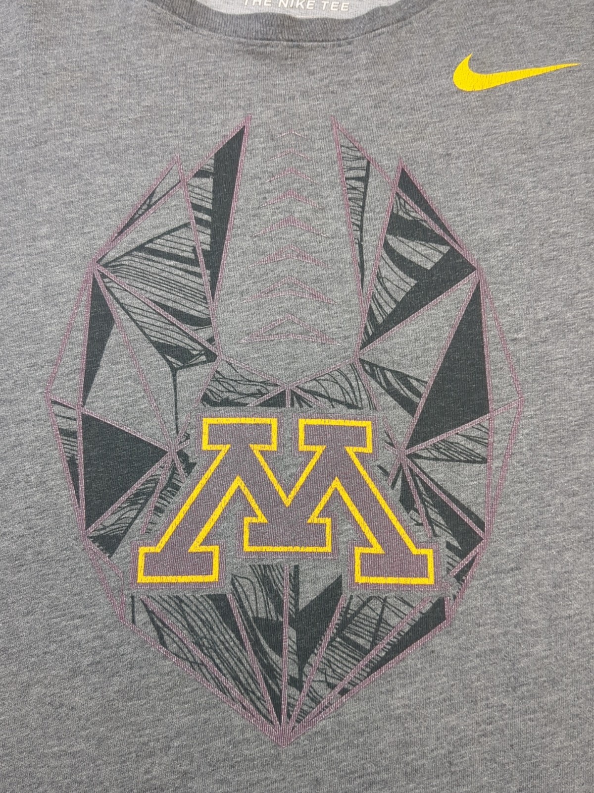 Nike The Nike Tee Athletic Cut Dri-Fit U Of M T-shirt Gray Men's Large LS gallery