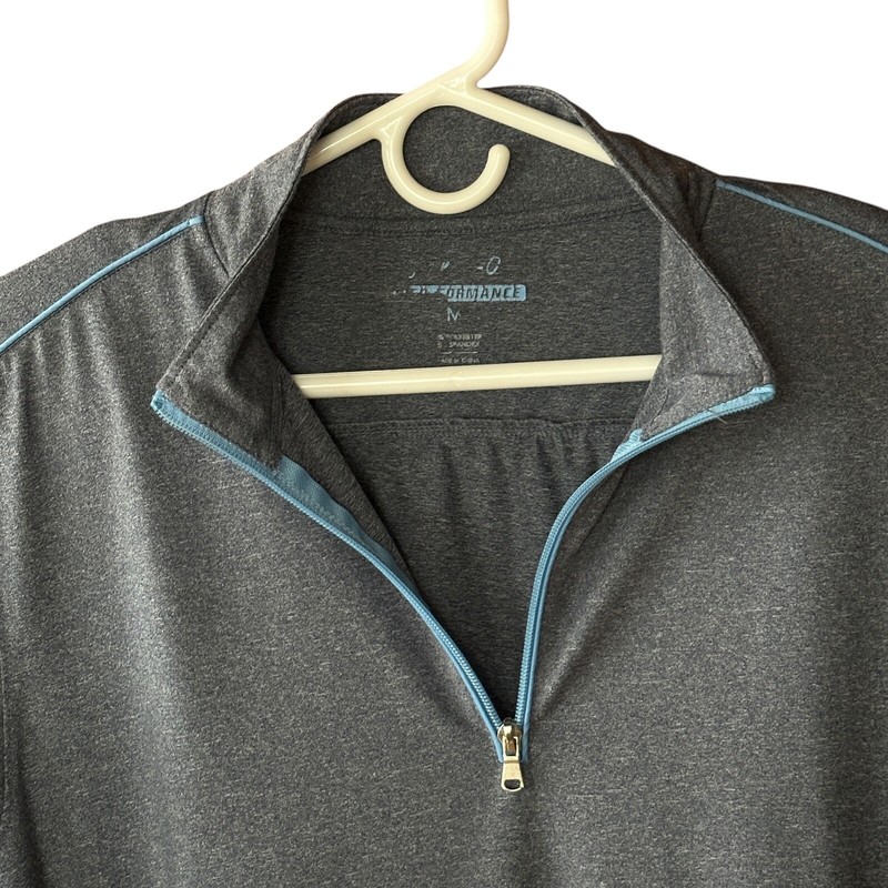 Johnnie O 1/4 Zip Performance Mens Medium Blue Long Sleeve Comfort gallery