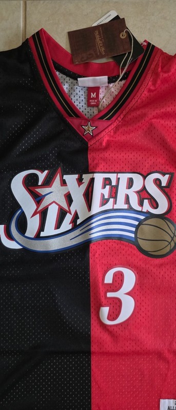 MITCHELL & NESS NBA SPLIT SWINGMAN JERSEY PHILADELPHIA 76ERS 2000 ALLEN IVERSON gallery