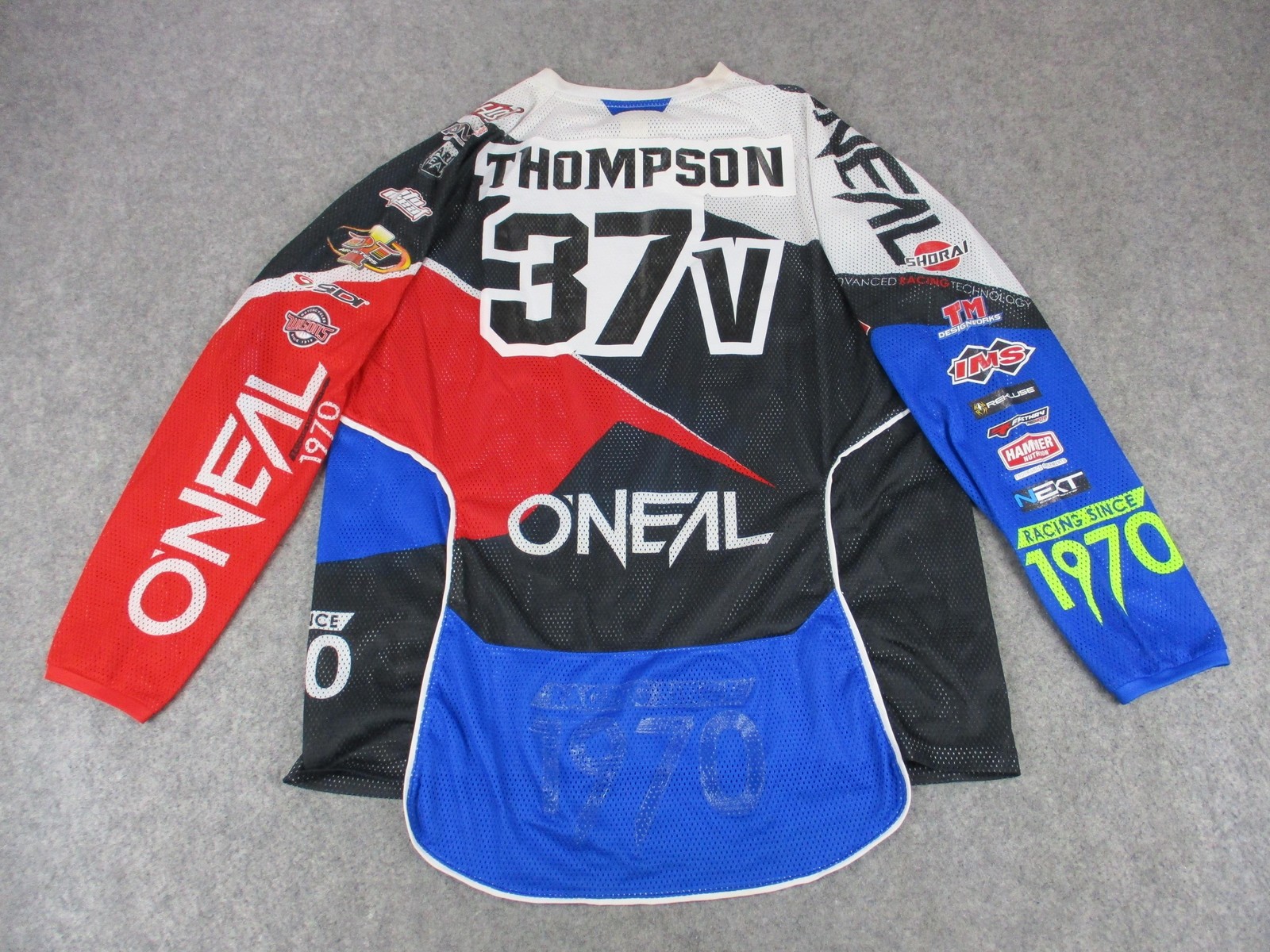 O Neal Jersey Mens Large Multicolor Thompson Hardwear Motocross Shirt MX gallery