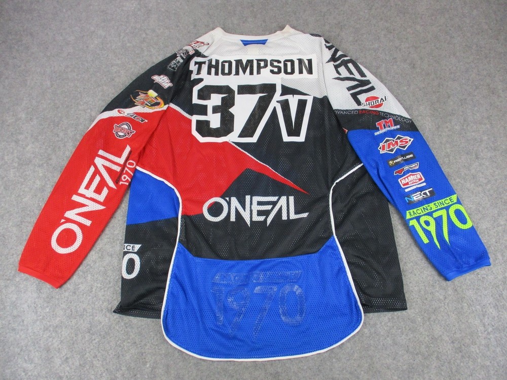 O Neal Jersey Mens Large Multicolor Thompson Hardwear Motocross Shirt MX