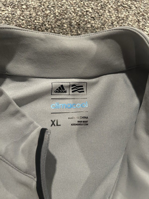 adidas Golf ClimaCool Men's Solid Gray 1/4 Zip Mock Neck Pullover XL gallery