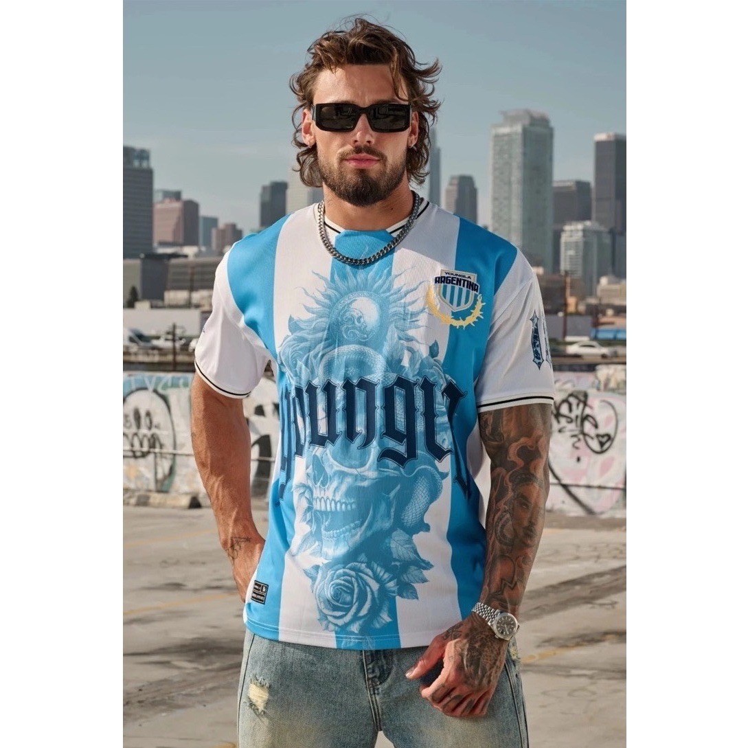 YOUNGLA ARGENTINA Soccer Jersey WORLD CUP 2026 FOOTBALL MESSI #10 XL AUTHENTIC! gallery