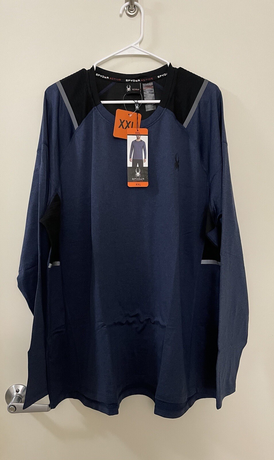 Spyder Active Men’s Long Sleeve Shirt Moisture Wicking Brushed lining NEW - XXL gallery