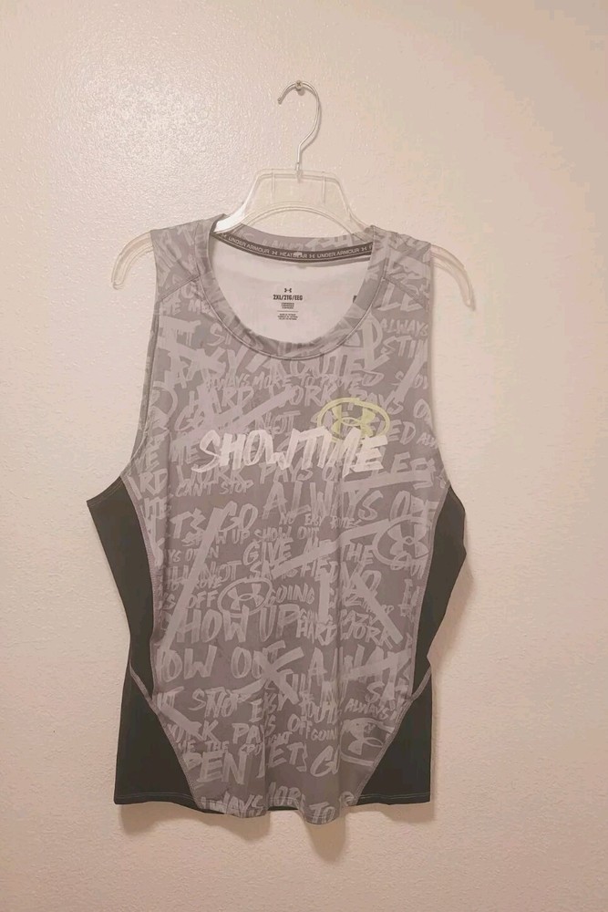 NWT Under Armour Heatgear Compression Tank Showtime Men’s Size XL Gray