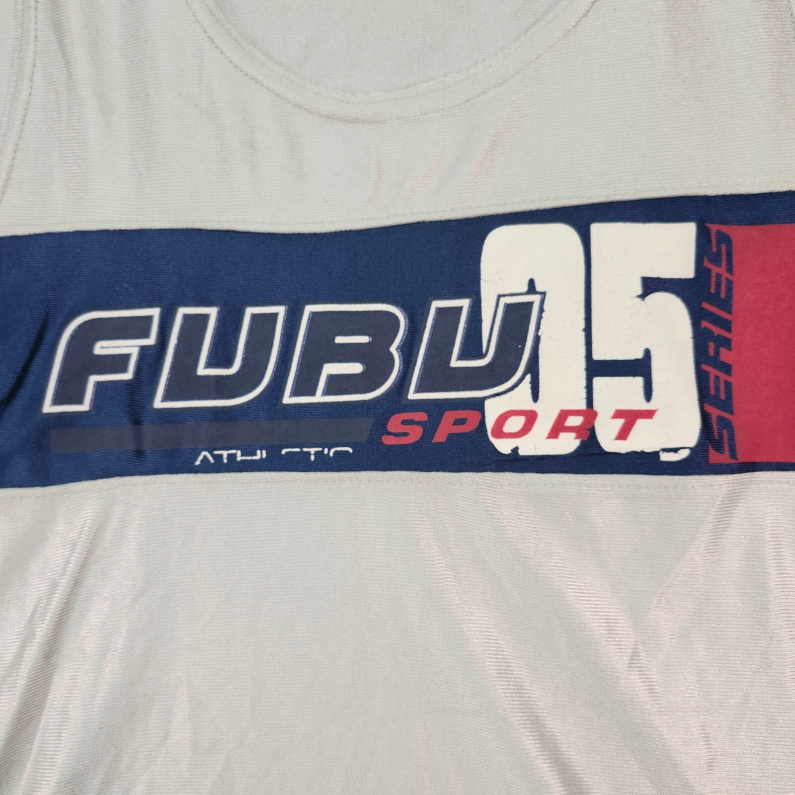 Fubu Sport Tank Top Athletic Sleeveless Jersey 95 Series White Size XL gallery