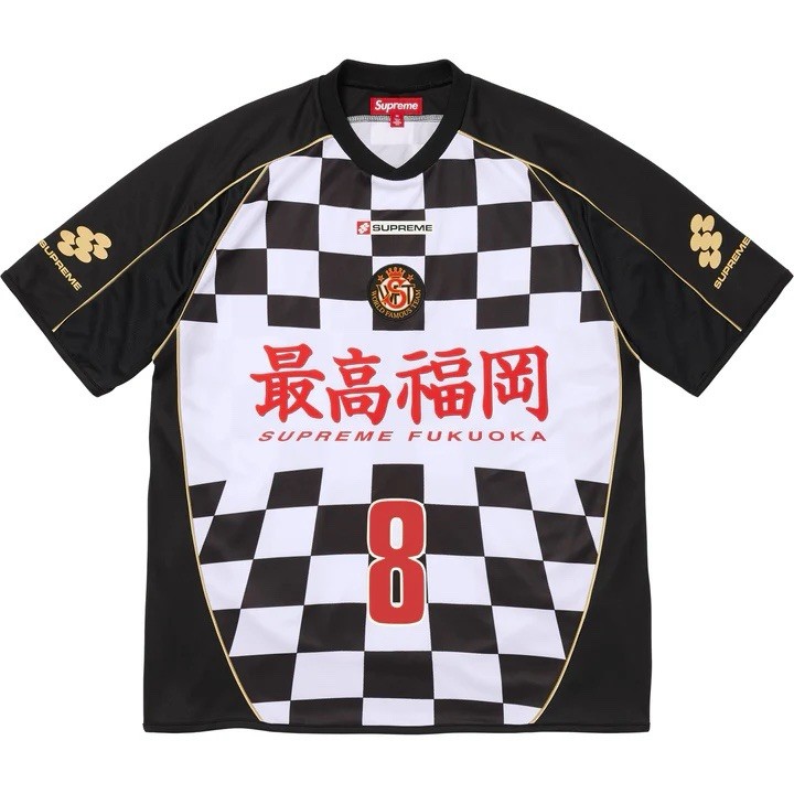 Supreme Checkerboard Soccer Jersey Black XXLarge XXL SS26 Confirmed Order gallery