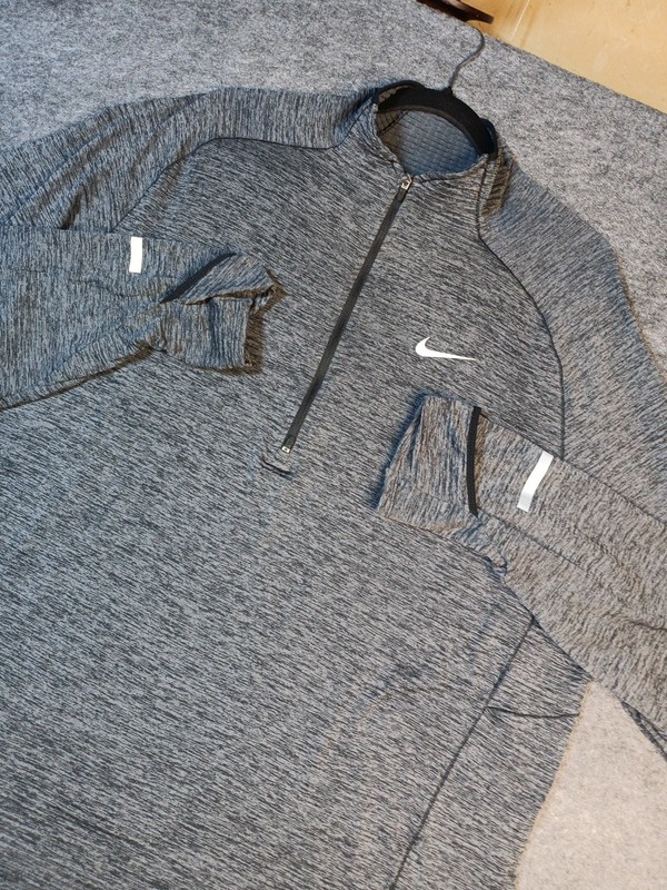 Nike Men’s Grey 1/4 Zip Pullover Size 2XL Dri-Fit With Waffle Lining gallery